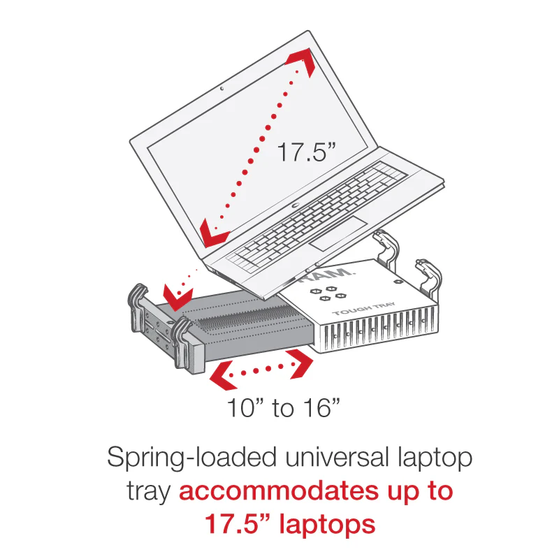 RAM® Tough-Tray™ Spring Loaded Laptop Tray - Image 5