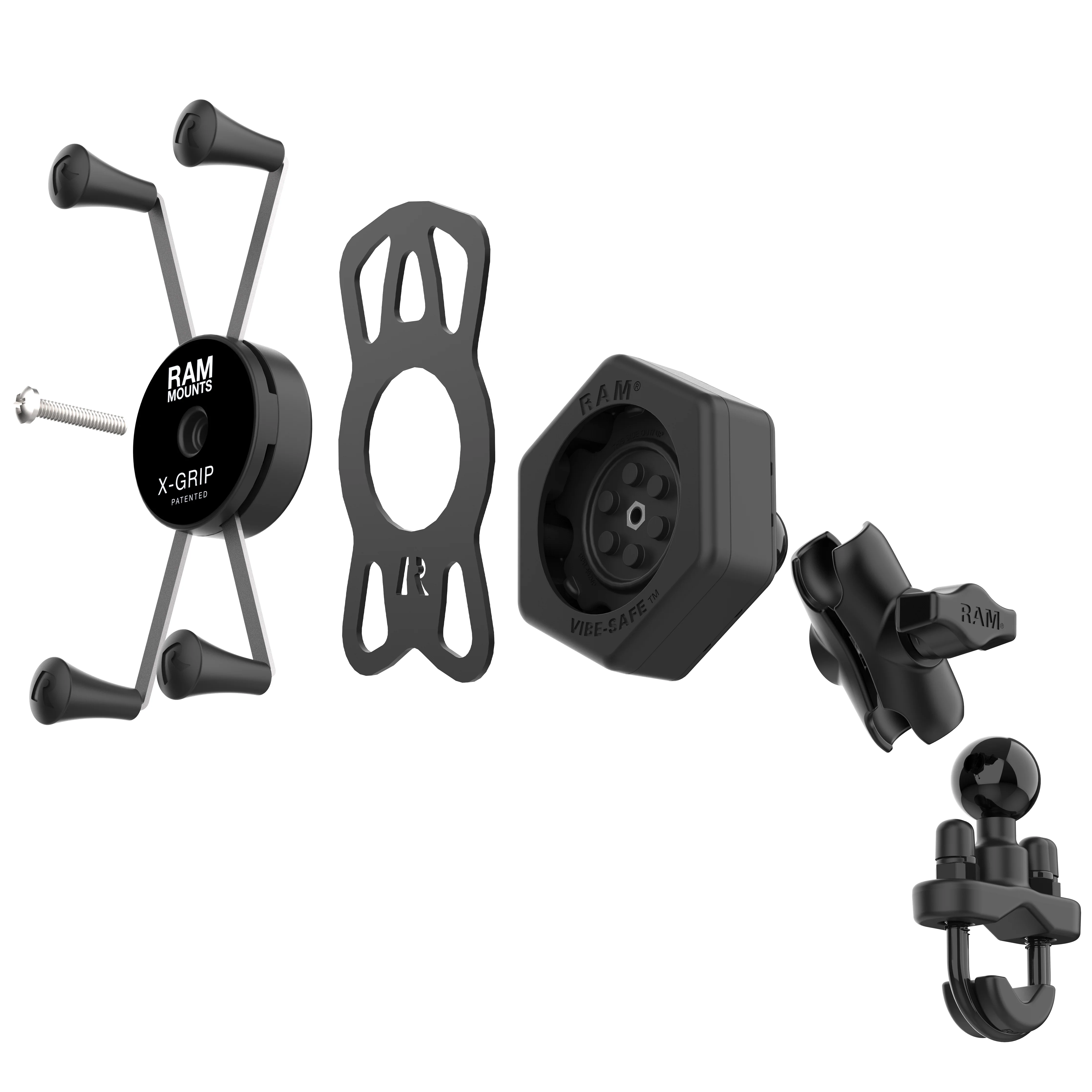 RAM® X-Grip® Large Phone Mount with Vibe-Safe™ & U-Bolt Base - Short - Image 4