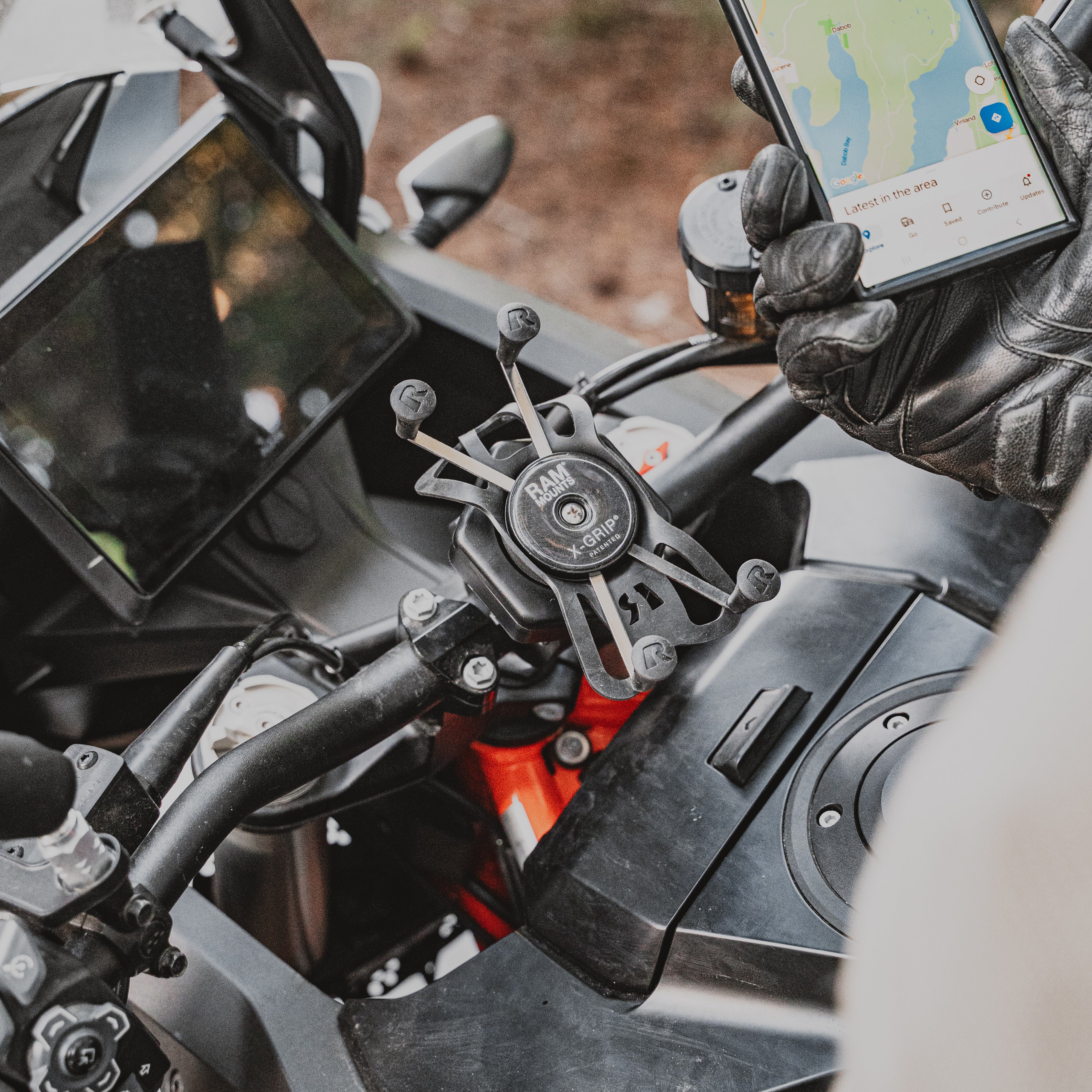 RAM® X-Grip® Large Phone Mount with Vibe-Safe™ & U-Bolt Base - Short - Image 6