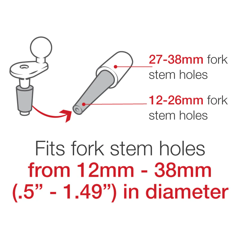 RAM® Motorcycle Fork Stem Double Ball Mount - Image 7