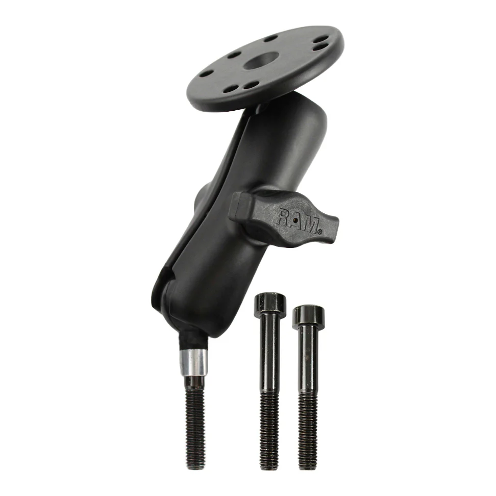 RAM® Handlebar Clamp Mount with M8 Bolts and Round Plate - Medium