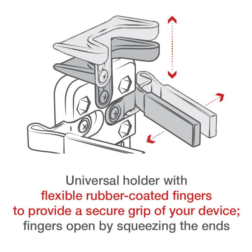 RAM® Finger-Grip™ Universal Holder with 3" Square Post Clamp Mount - Image 4