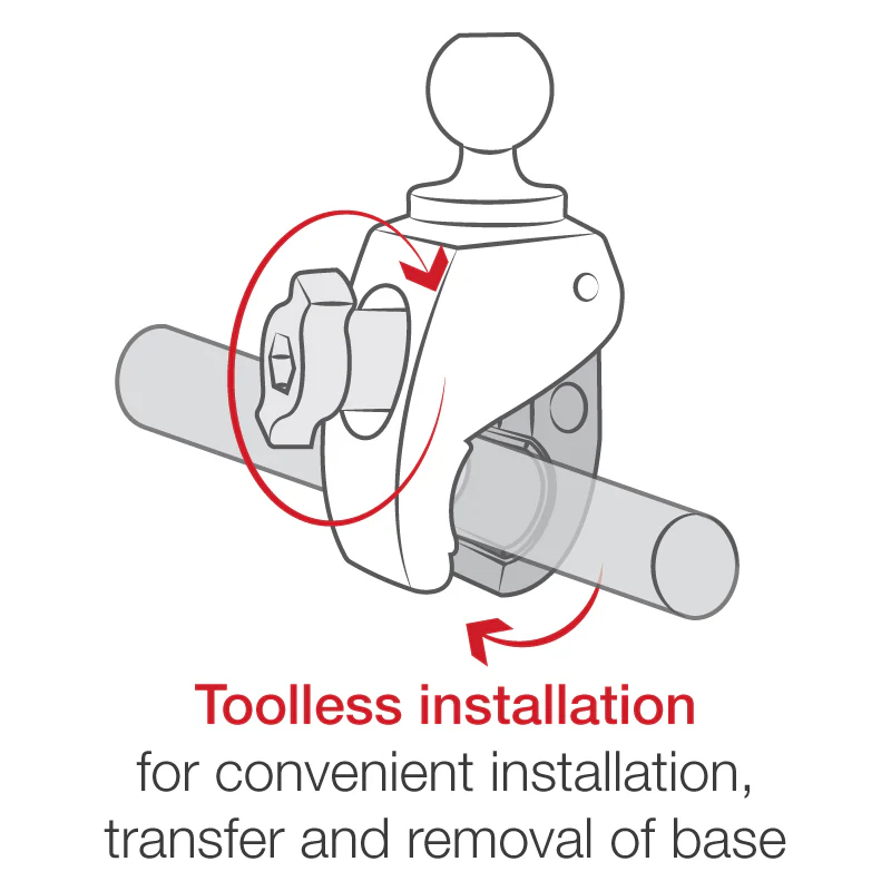 RAM® Finger-Grip™ with Tough-Claw™ Small Clamp Mount & RAM® Roto-View™ - Image 5