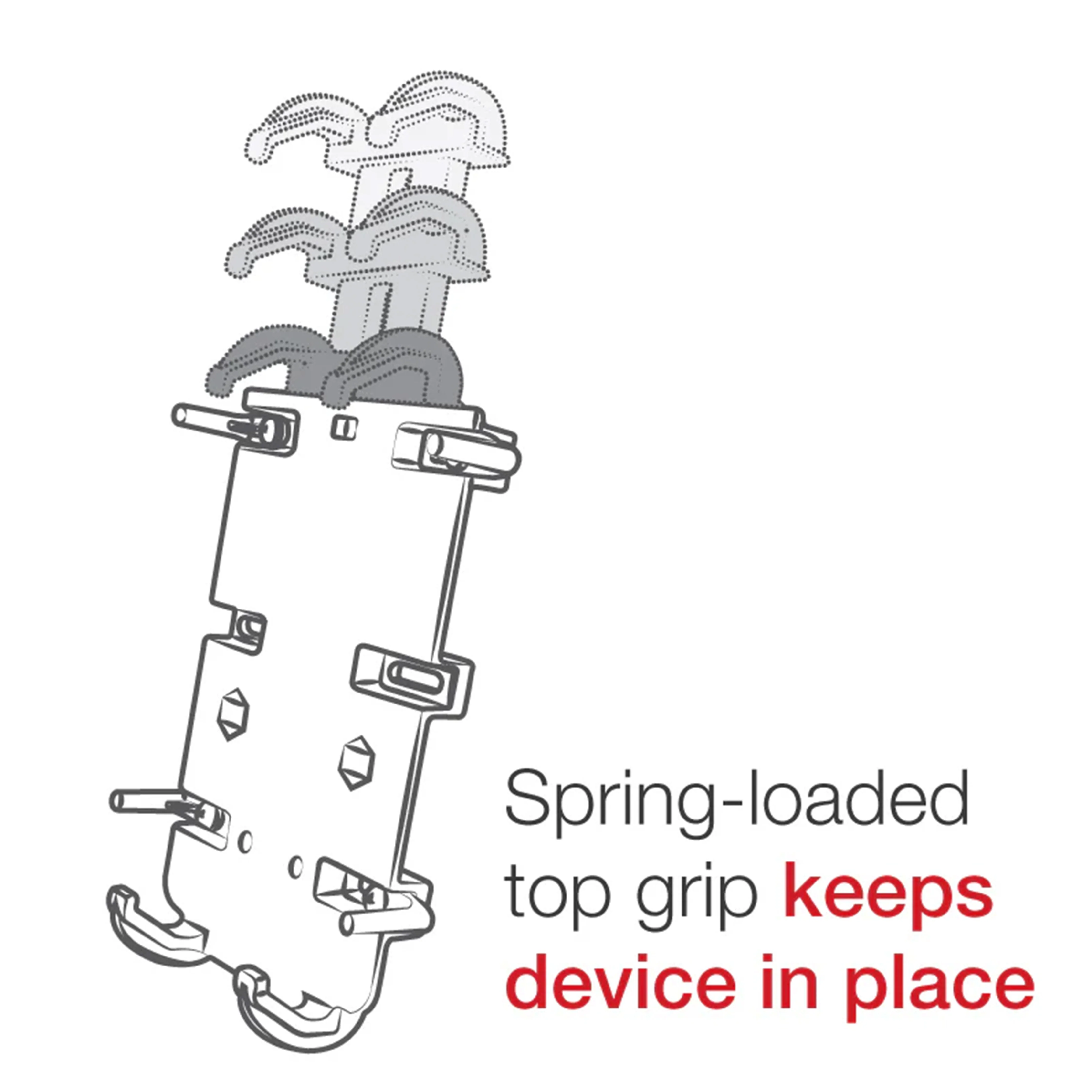 RAM® Quick-Grip™ XL Phone Mount with Small Tough-Claw™ Base - Medium - Image 5