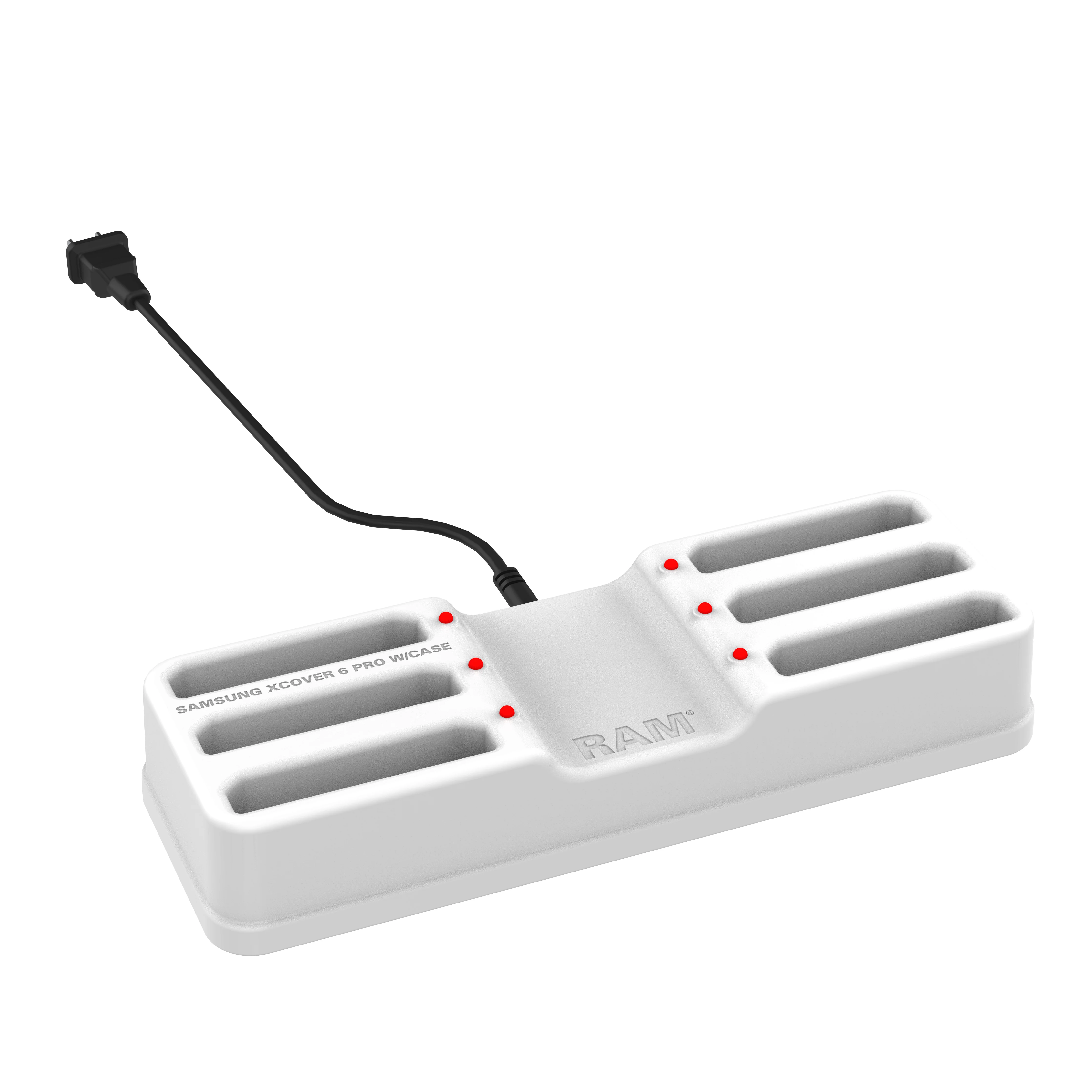 RAM® 6-Port Dock for XCover7, 7 Pro & 6 Pro with OEM or RAM® Skin™ Gray - Image 3