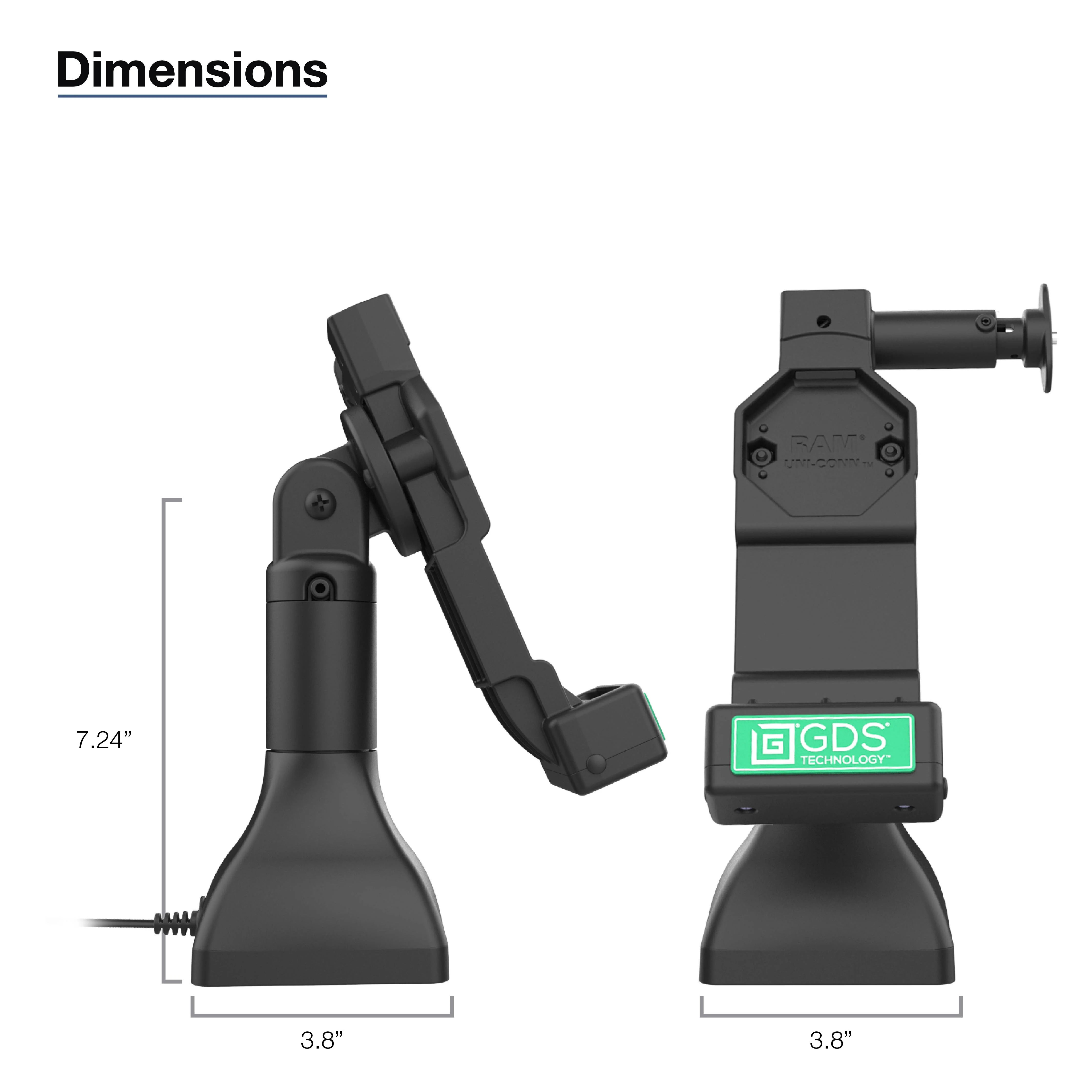 GDS® Uni-Conn™ 7" Locking Pedestal Dock with USB-C - Image 6
