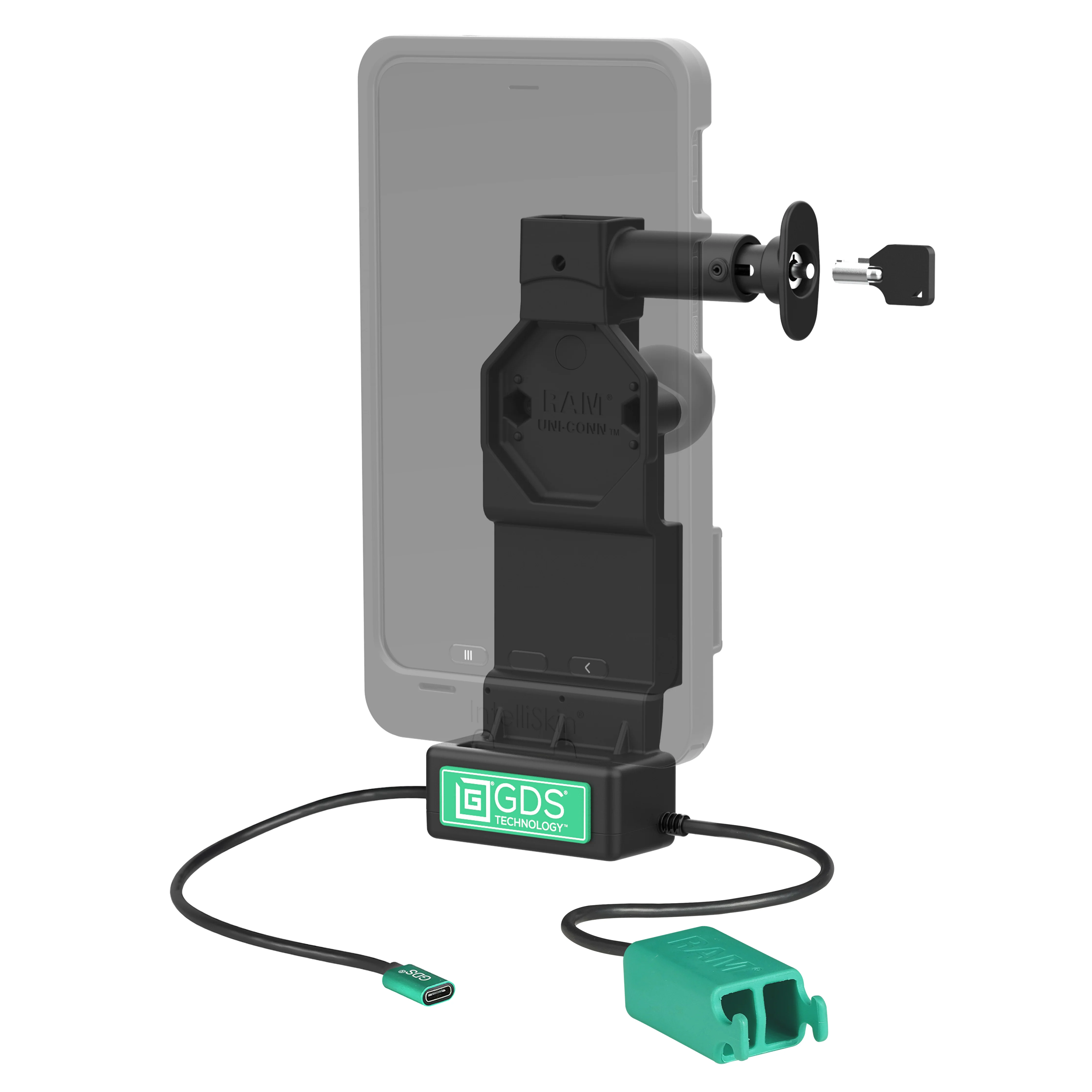 GDS® Uni-Conn™ Locking Dock + Dual USB-A with Release Button - Image 2