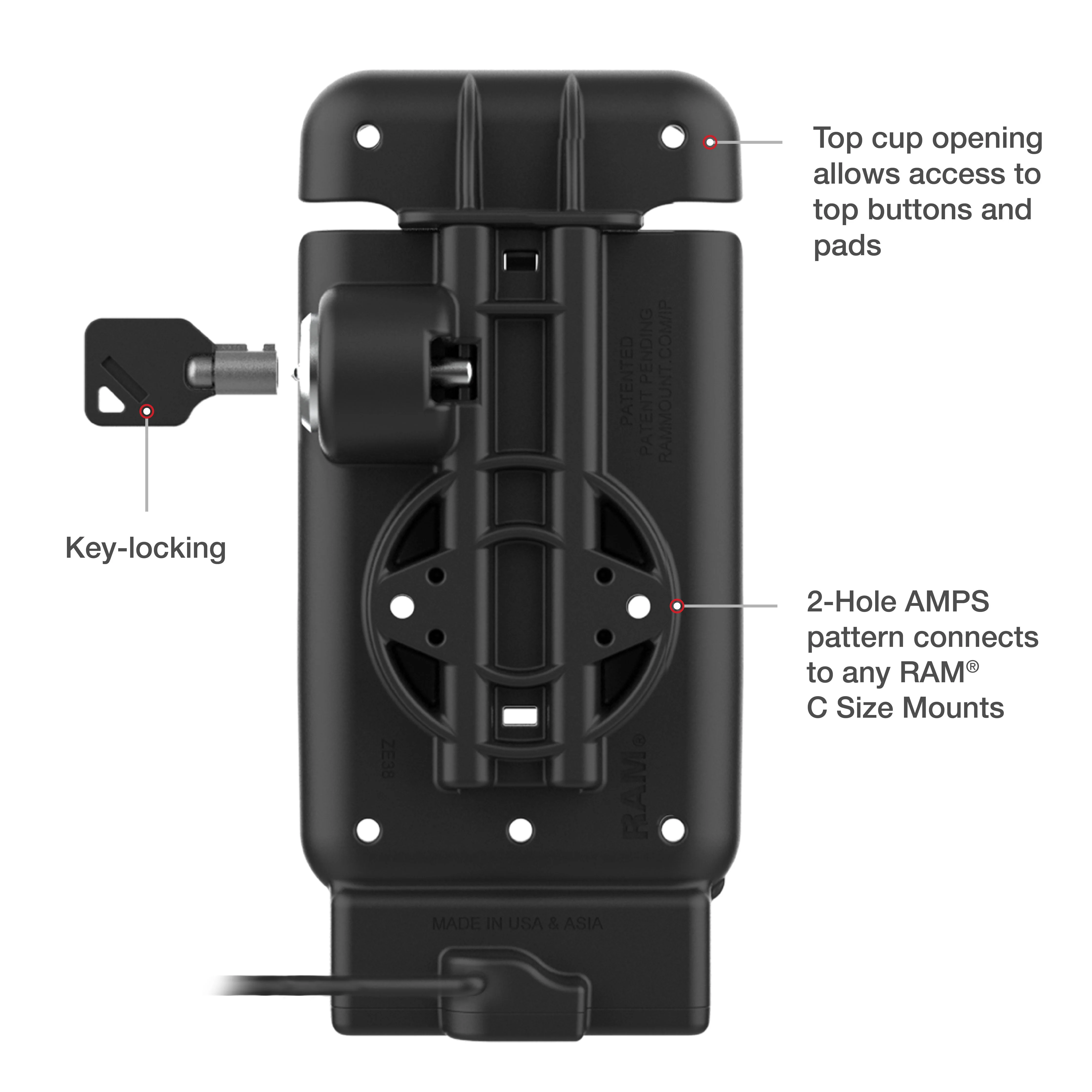GDS® Vehicle Dock for Samsung XCover7 Pro/6 Pro with IntelliSkin® - Image 4