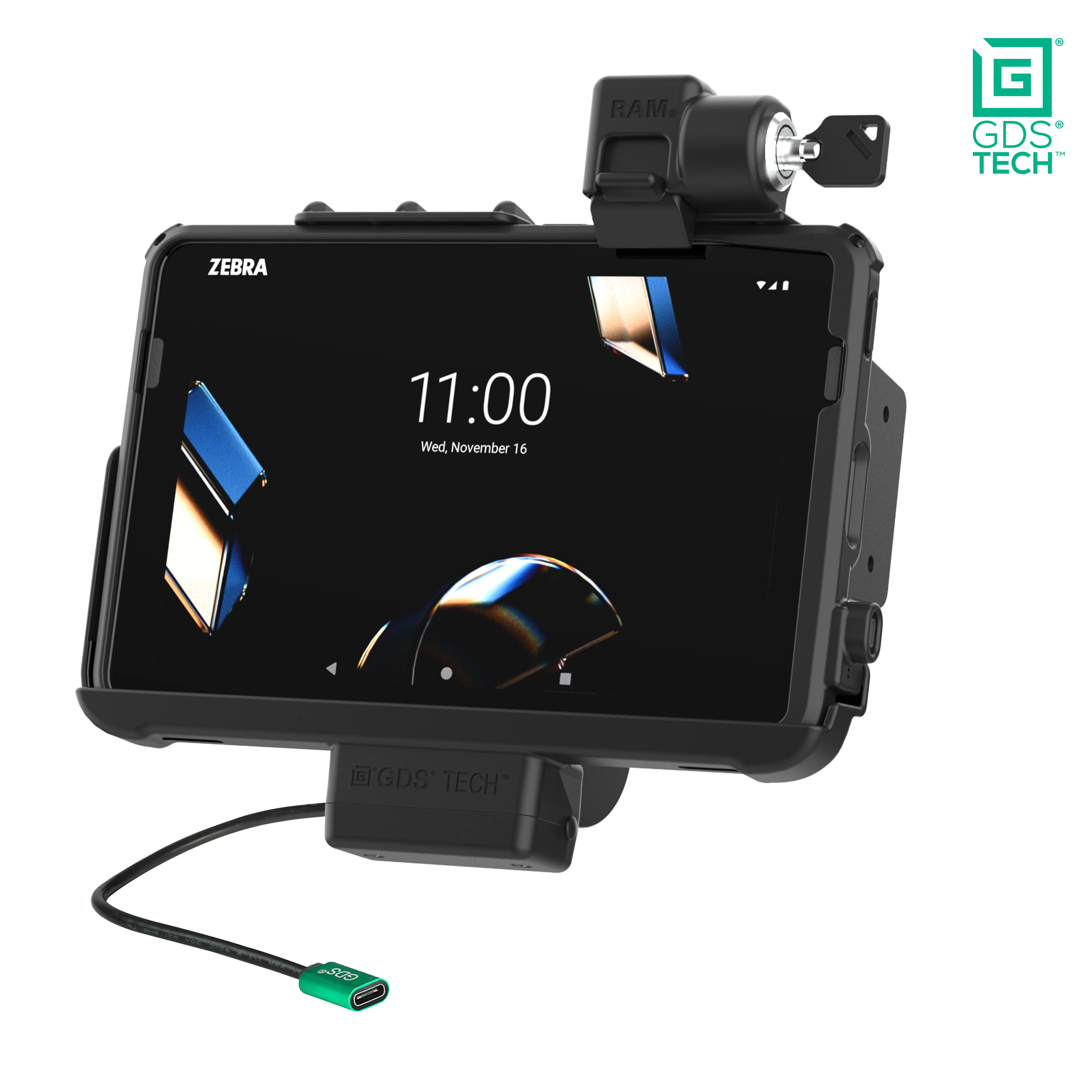 Locking GDS® Powered Dock for Zebra ET401 & ET4x 10" with IntelliSkin®