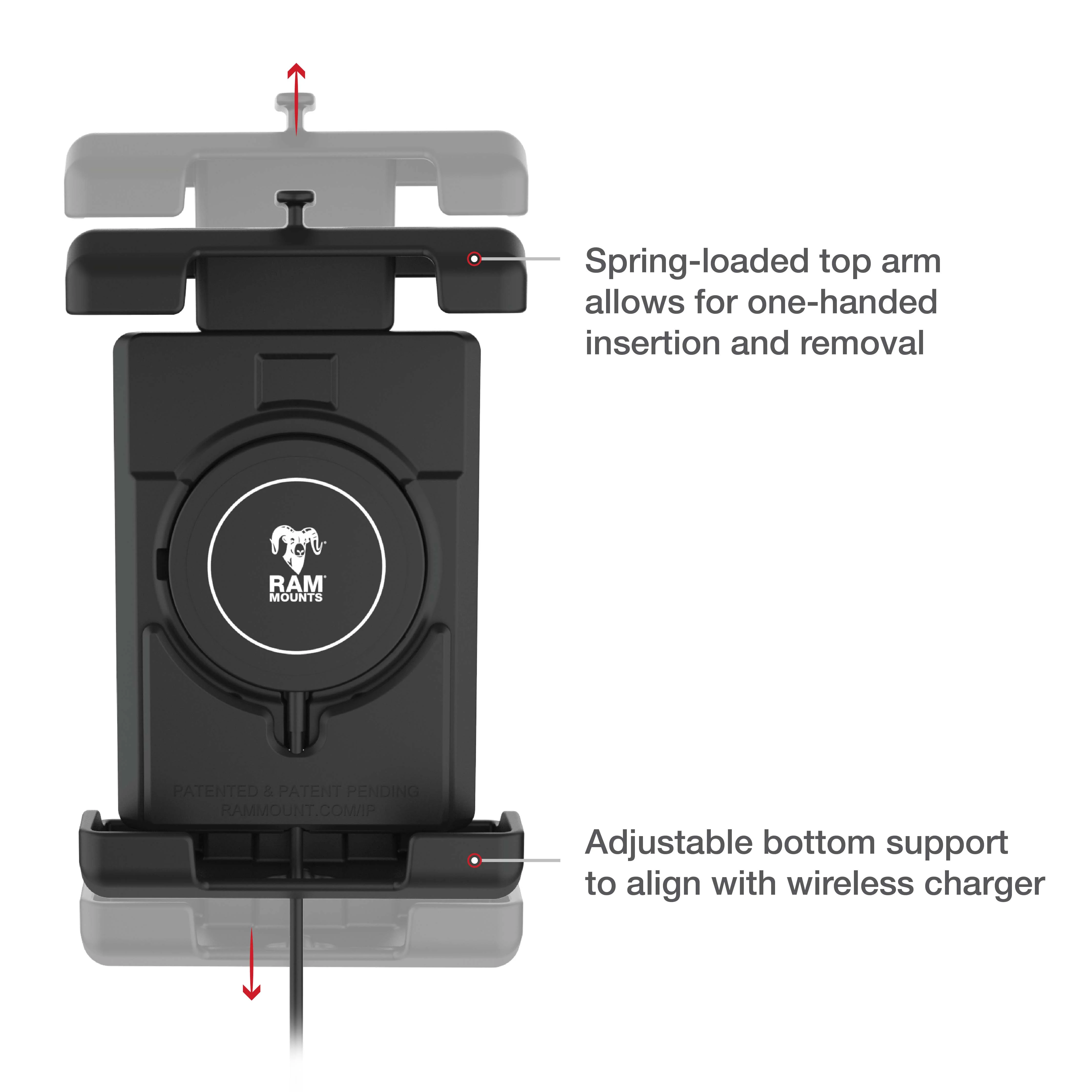 RAM® Quick-Grip™ Pro XL with Ball & Qi2 15W Wireless Charger - Image 4