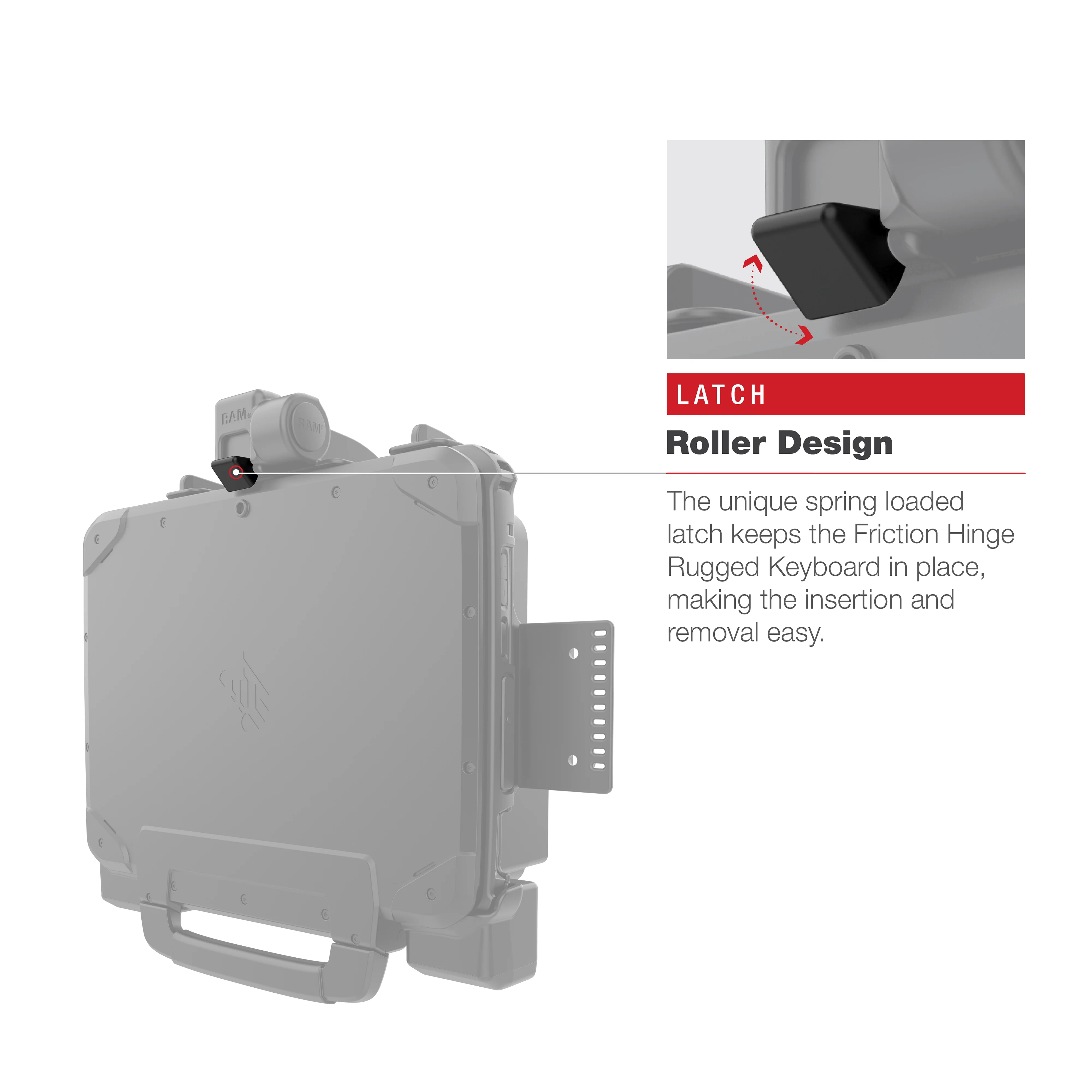 RAM® Form-Fit Holder for Zebra ET8x 2-in-1 Tablet - Image 6