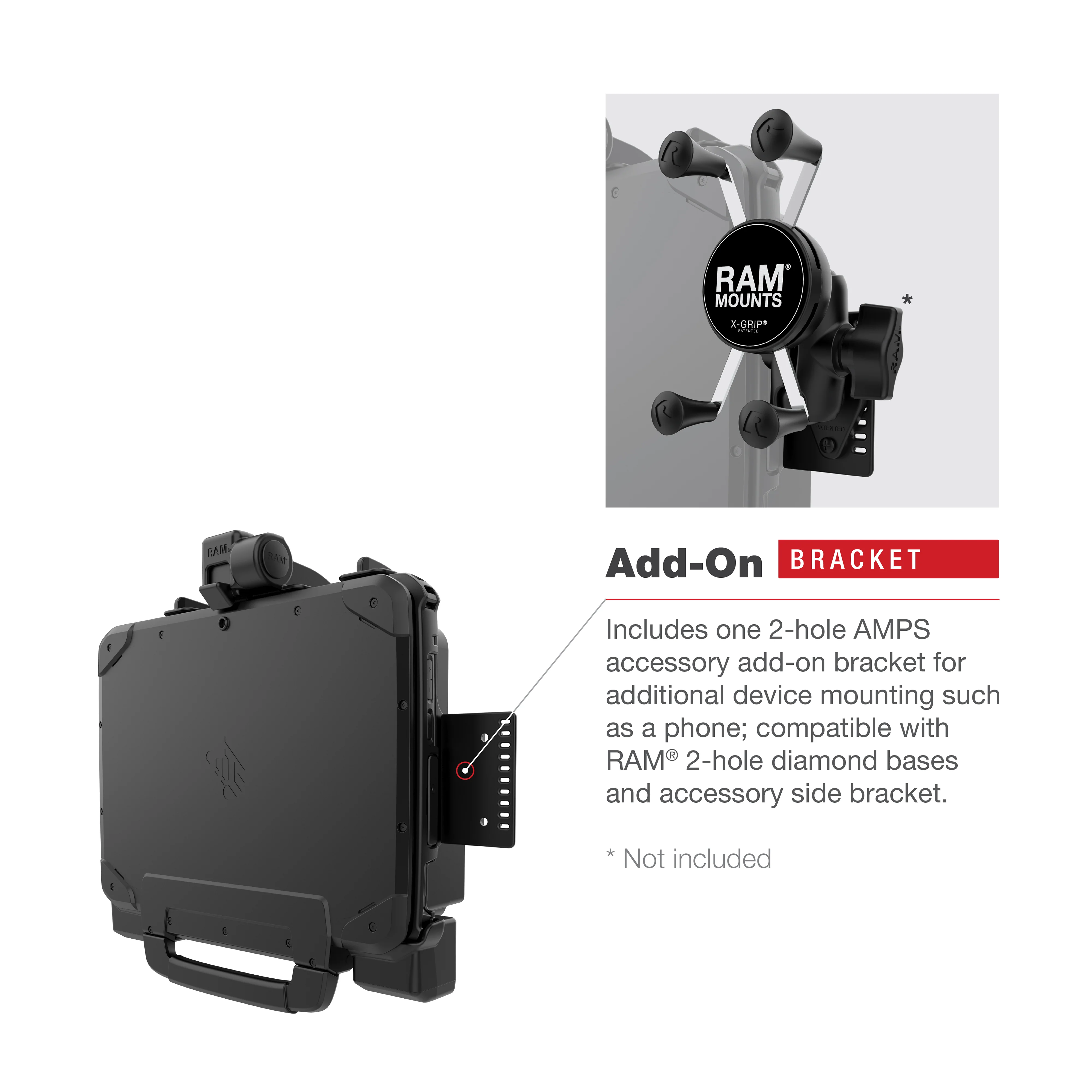 RAM® Form-Fit Holder for Zebra ET8x 2-in-1 Tablet - Image 7