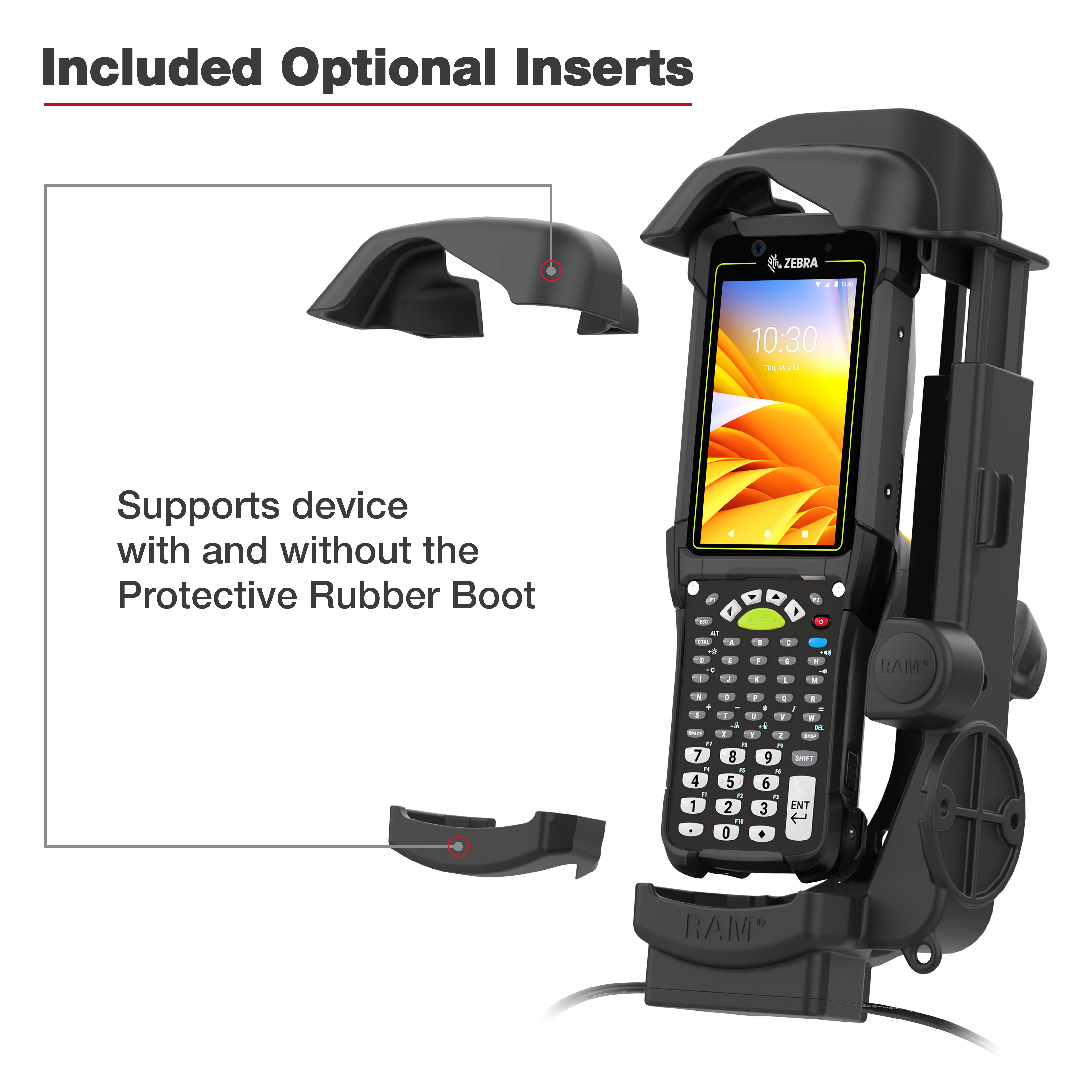 RAM® Powered Dock + Single USB-A for Zebra MC9400 & MC9300 - Image 6