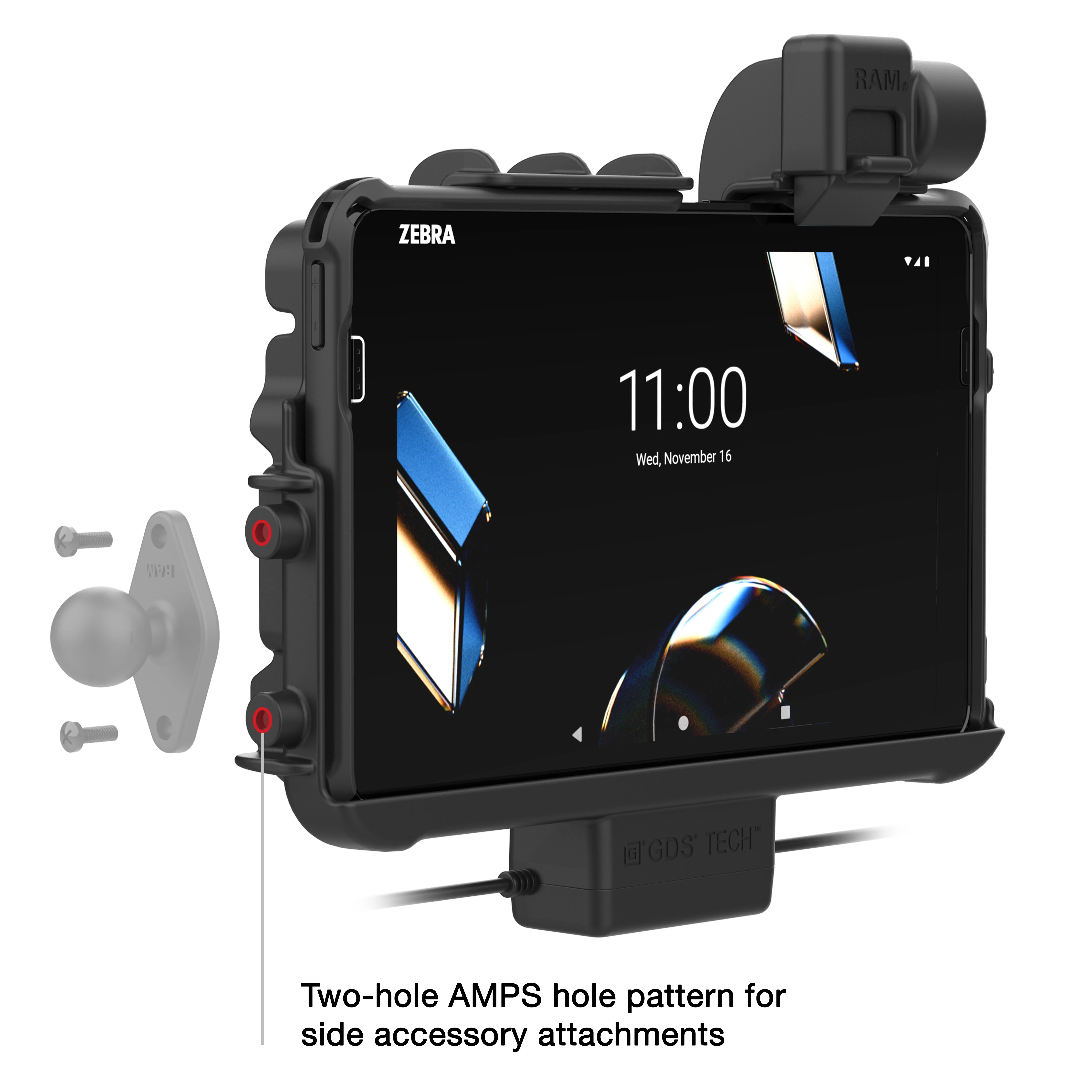RAM® Thin-Dock™ + Dual USB for Zebra ET401 & ET4x 10" - Image 7