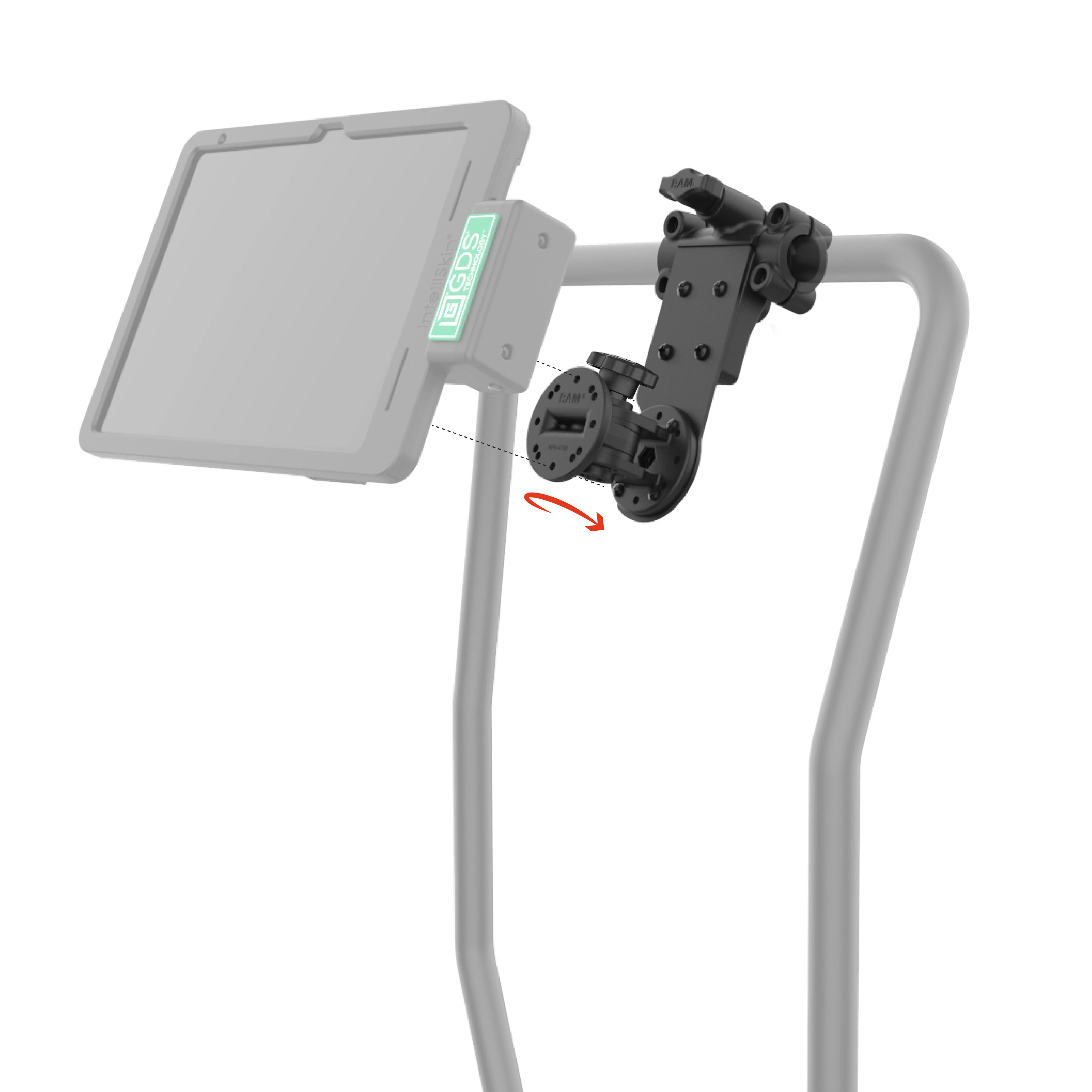 RAM® Friction Hinge Mount for Tough-Bar™ with Pivot Feature - Image 2