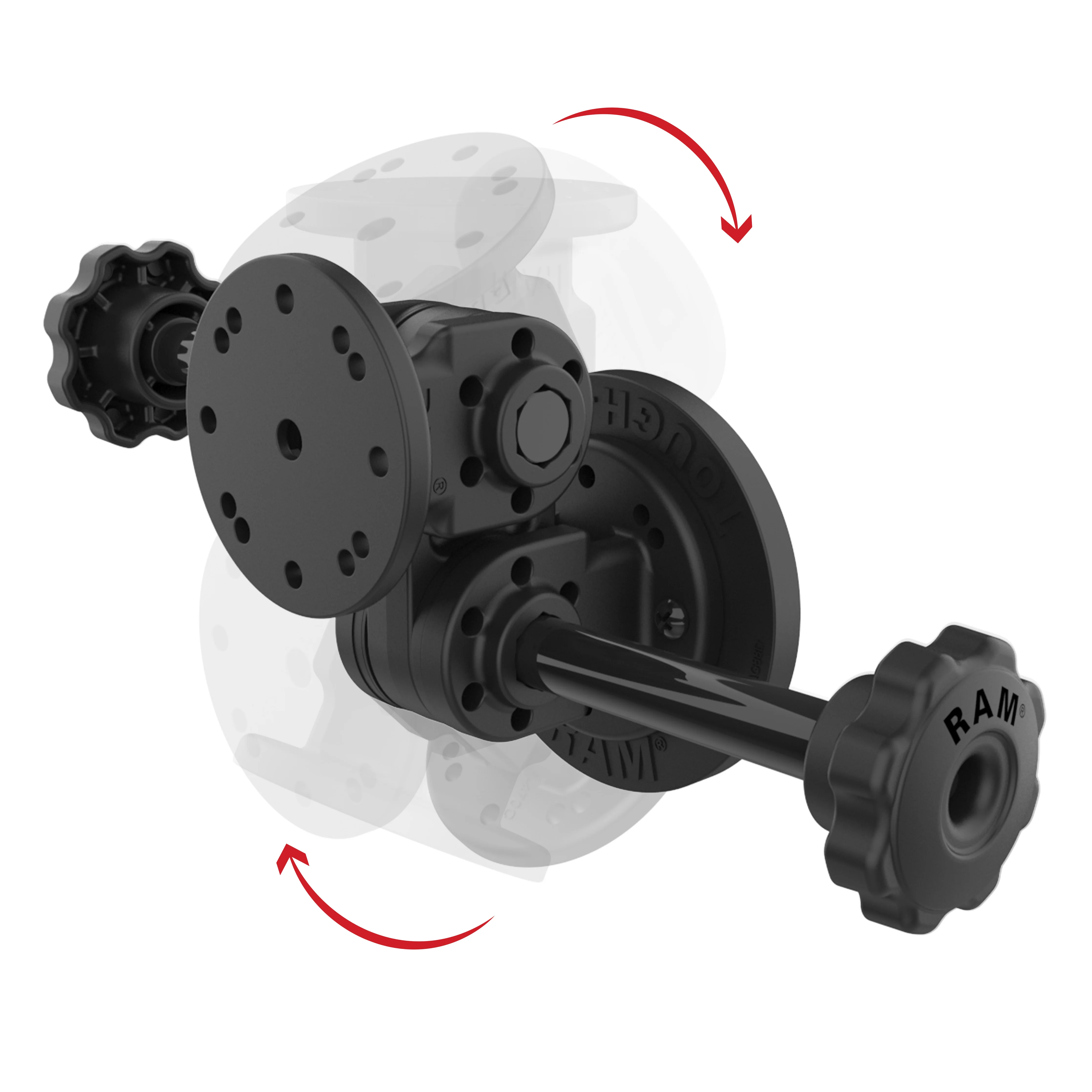 RAM® Dual Straight Pivot Magnetic Mount with Knob - Image 2