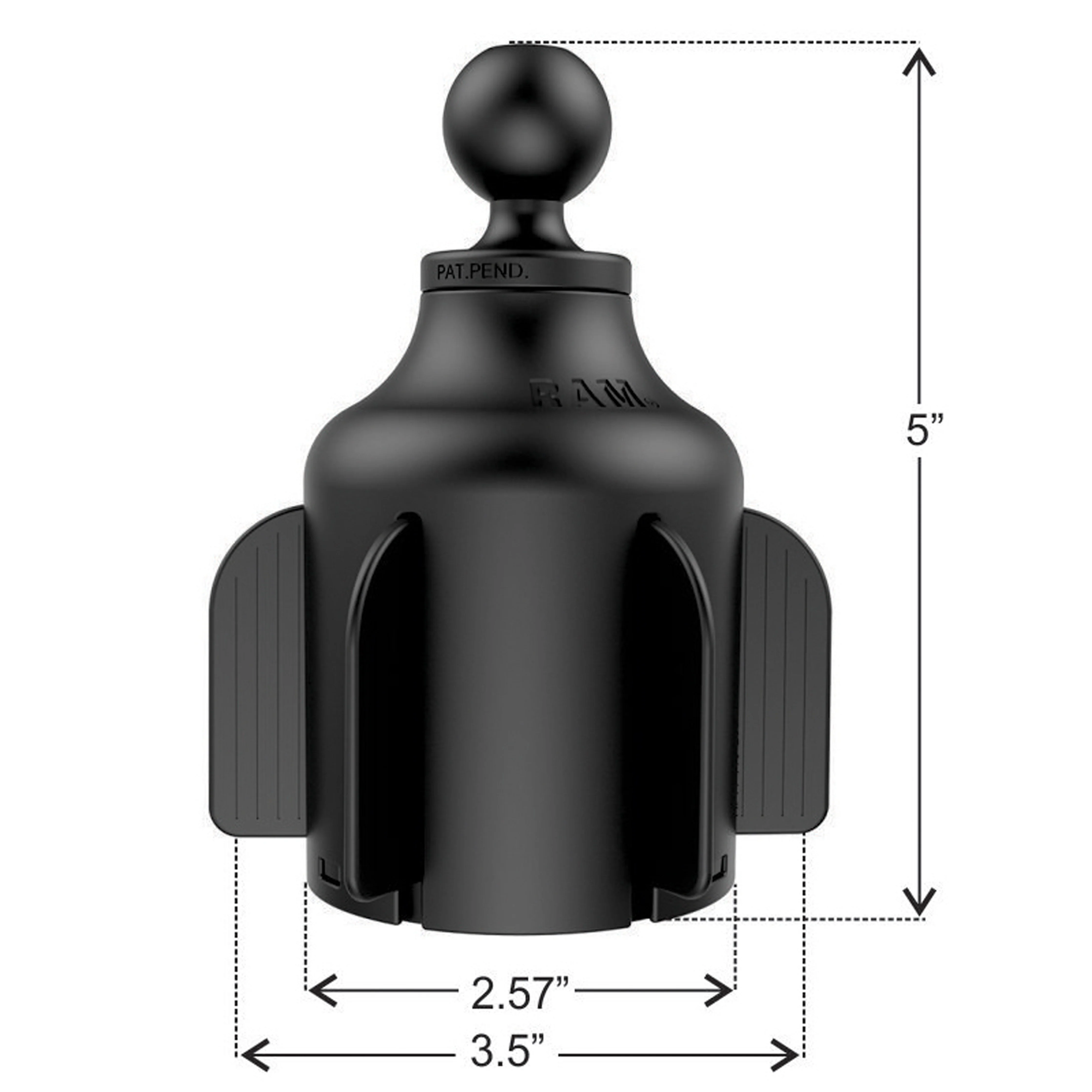 RAM® Quick-Grip™ XL Phone Mount with Stubby™ Cup Holder Base - Image 3