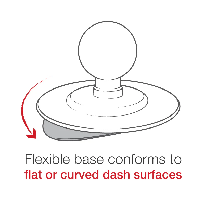 RAM® Flex Adhesive Double Ball Mount with AMPS Plate - Image 3