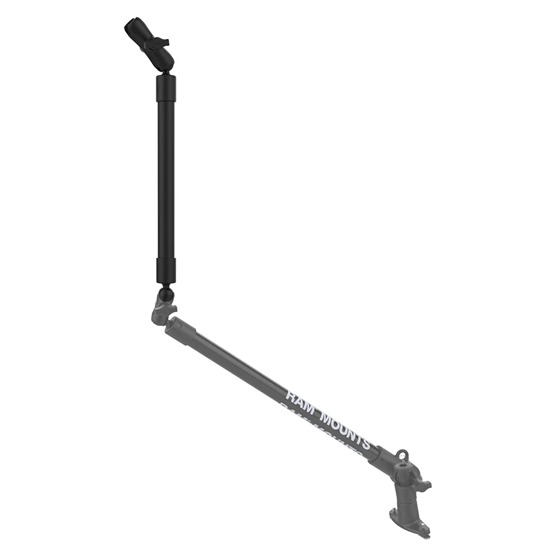 RAM® 18" PVC Pipe Extension with Ball Ends & Double Socket Arm - Image 2